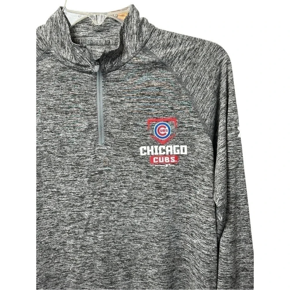 Under Armour Men’s Chicago Cubs Quarter Zip‎ Long Sleeved Shirt HeatGear